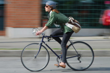 à vélo au travail