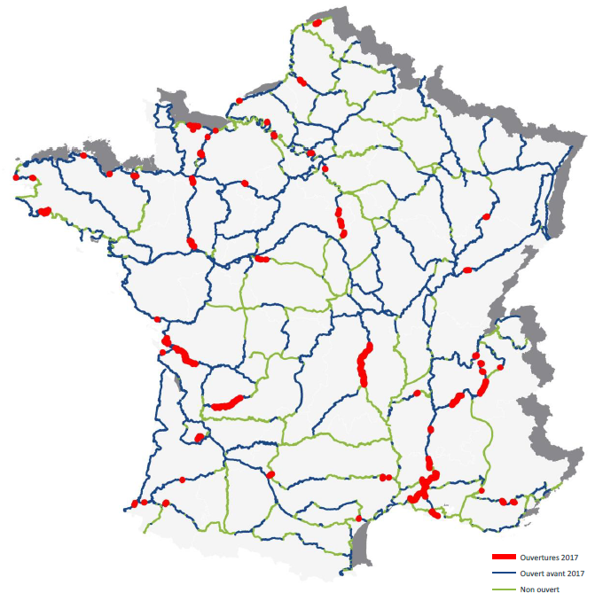 Carte ouvertures + légende