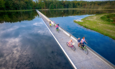 fietsen doorhet water