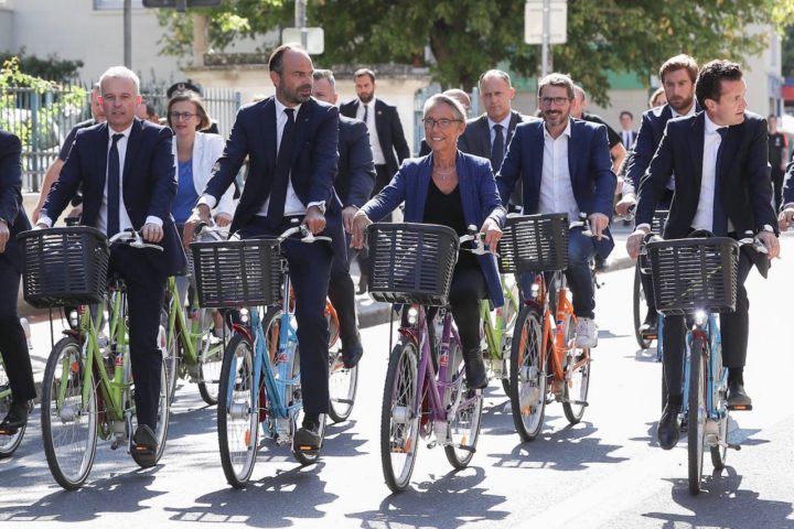Visite à vélo lors de l'annonce du Plan vélo et mobilités actives à Angers