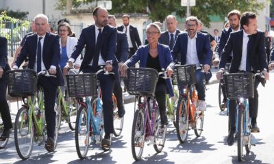 Visite à vélo lors de l'annonce du Plan vélo et mobilités actives à Angers