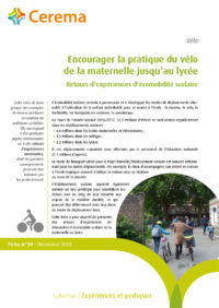 Encourager la pratique du vélo de la maternelle jusqu’au ly