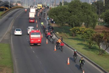 Aménagement cyclable provisoire à Bogota