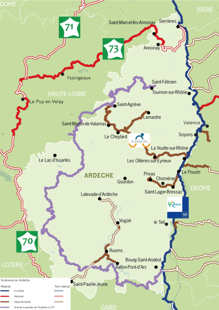 Carte Ardèche