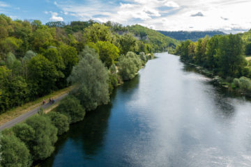 La Voie EuroVelo6 le long du Canal Rhone au Rhin dans le Doubs