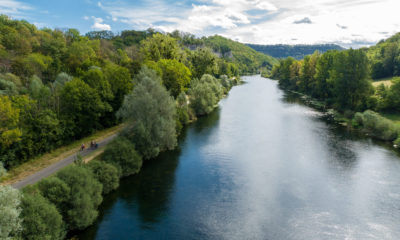 La Voie EuroVelo6 le long du Canal Rhone au Rhin dans le Doubs